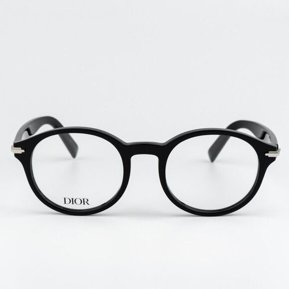 NEW Dior DIORBLACKSUITO RI 1000 Shiny Black Unisex Round Eyeglasses main image 10